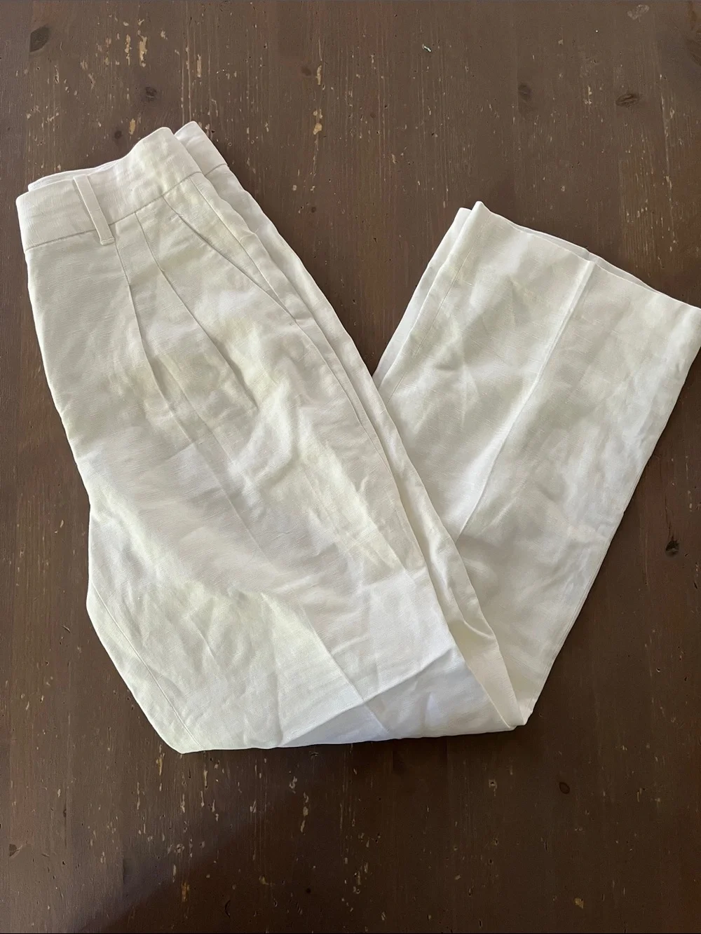 Wilfred Aritzia The Effortless Pant High-waisted wide-leg linen twill trousers